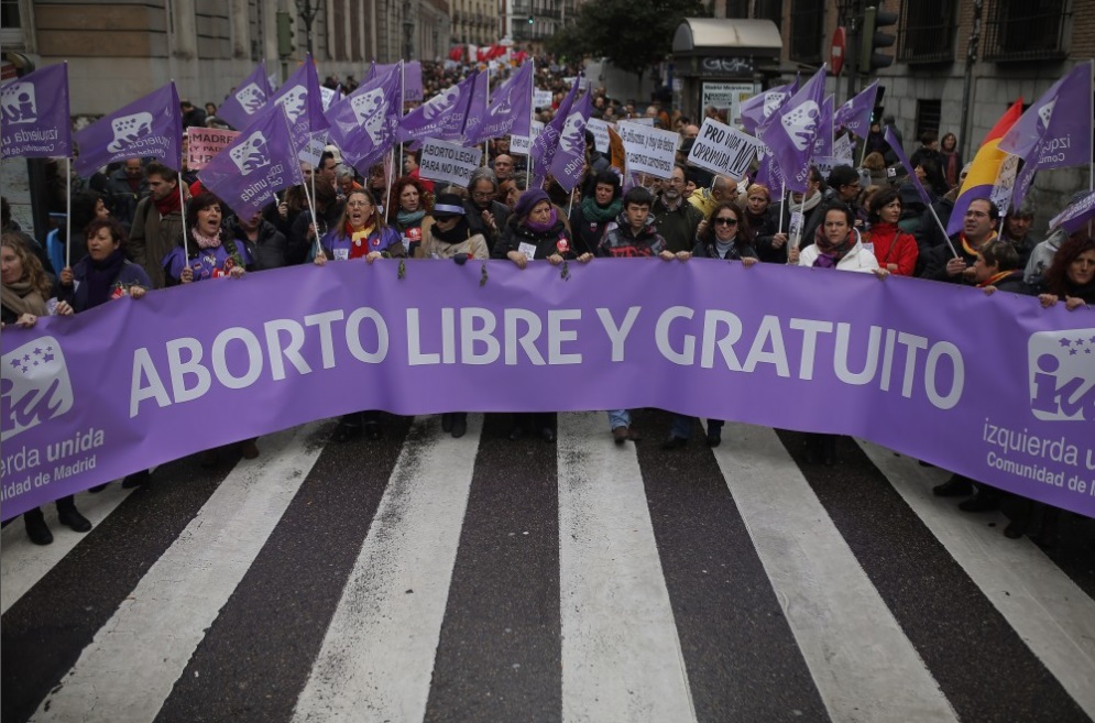 Protestas prieš abortų draudimą Madride (c) AP/Scanpix