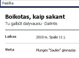 boikotas kaip sakant