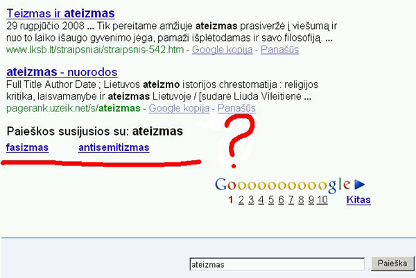ateizmas google fasizmas